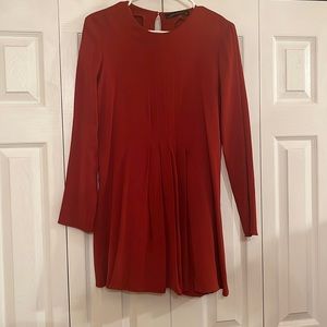 Zara woman loose fitted red mini dress.